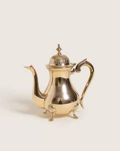Brass <b>Tea</b> <b>Kettle</b> 500 ml Handcrafted with Detailed Engravings Luxury Traditional Home Office Table Decor - Product Image 5