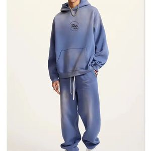ชุดวอร์มซักแล้วมีกระเป๋าขนาดใหญ่เปิดไหล่กางเกงแบบไม่เครียด - Product Image 3