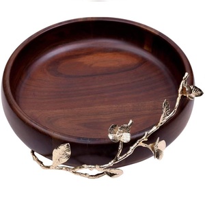 Bol à servir en bois émaillé imprimé, tendance, pour fruits secs et sucreries, bol à fruits et à salade, bol à soupe - Product Image 5