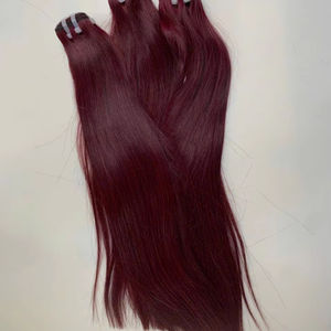 ผมต่อทำจากด้ายย้อมสีบริสุทธิ์เส้นผมเทปดึงเส้นผมเส้นใยแบบนุ่มคุณภาพระดับพรีเมียมจากเวียดนาม - Product Image 4