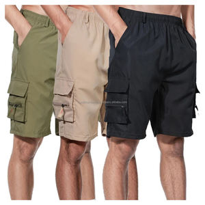 Nouvelle tendance Multi poches hommes Cargo Shorts été surdimensionné imperméable séchage rapide motif décontracté taille moyenne grande taille en plein air - Product Image 1