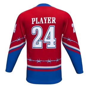 Sublimation <b>Printing</b> Ice Hockey Jerseys With Customized Logo Design Wholesale Best Quality Price Ice Hockey uniform - Product Image 2