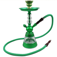 Nouveau design de couleur jaune Accessoires pour fumeurs Narguilé allemand en acier inoxydable avec grand verre de l'Inde au prix de gros