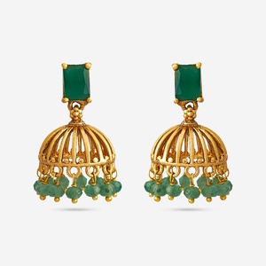 Boucles d'oreilles pendantes style antique avec pompon, en alliage de cuivre et de zinc, bijoux religieux tendance pour mariage 185528 - Product Image 1