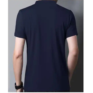 เสื้อกอล์ฟผู้ชายแบบสั่งทำพิเศษ OEM ผ้าถักพิมพ์ลายกันยับ ทรงปกติ ผสมสแปนเด็กซ์/โพลีเอสเตอร์ แขนสั้น - Product Image 2