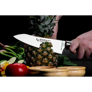 Red <b>Craft</b> Professional Curved Santoku Chef <b>Knife</b> Kitchen <b>Knives</b> Stainless Steel New Series High Quality 2024 Made in Turkey - Product Image 3