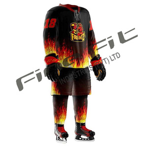 批发可定制轻质棉冰球运动衫耐用OEM运动服团队服装 - Product Image 3