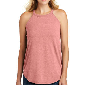 100% algodón transpirable moda Yoga camiseta sin mangas sin costuras dobladillo redondo Camiseta sin mangas - Product Image 4