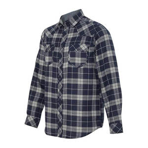 Camisa de Franela Sólida de Manga Larga Personalizada al por Mayor para Hombre, Ropa de Lujo de Moda Urbana, 100% Algodón para Verano - Product Image 1