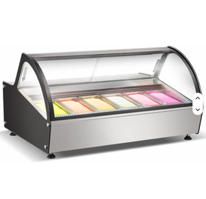 Recién llegado: Congelador expositor de helados eléctrico portátil con descongelación automática, doble temperatura y funciones controladas por aplicación para uso doméstico. - Product Image 4