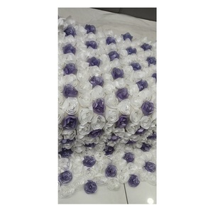 Tissu brodé floral 3D de qualité supérieure pour les chemisiers de mariée et les tenues d'occasion disponibles à la vente depuis l'Inde - Product Image 1