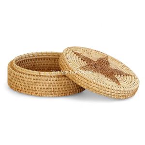 Caja de Almacenamiento de Ratán Vietnamita Premium Hecha a Mano con Fibra Natural para una Organización del Hogar Elegante y Almacenamiento - Product Image 2