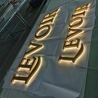 Enseigne lumineuse en lettres 3D en acier inoxydable personnalisée pour intérieur et extérieur, avec rétroéclairage LED, logo de magasin ou entreprise en métal illuminé