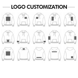 Veste à capuche zippée de grande taille pour hommes automne bleu coton teint uni sport pour hommes entraînement décontracté rue sweat à capuche surdimensionné - Product Image 6