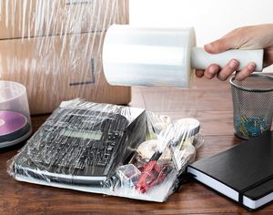 store Transparent 5 inch 80 gauge industrial shrink film shrink mini <b>wrap</b> r pallet <b>wrap</b> <b>stretch</b> film plastic <b>wrap</b> with dispense - Product Image 3