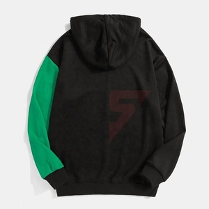 Mode bicolore sweats à capuche pour hommes pull surdimensionné vierge de couleur unie personnalisé sweats à capuche en coton - Product Image 2