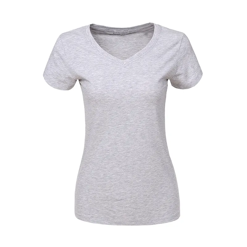 Women t shirts Custom logo cotton plain o neck sports 100% Cotton jersey t shirts plain wholesale crew neck