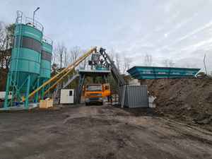 เครื่องผสมคอนกรีตขนาดกะทัดรัด60 M3/ชม. ประสิทธิภาพสูงส่วนประกอบหลักของแบริ่ง-เครื่องยนต์ปั๊มมอเตอร์ PLC และกระปุกเกียร์ - Product Image 2