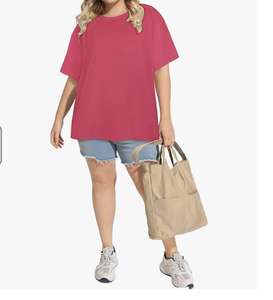 T-shirts en coton peigné pour femmes, taille plus, manches courtes, col rond, logo personnalisé, usine du Bangladesh, vente en gros, nouvelle arrivée - Product Image 2