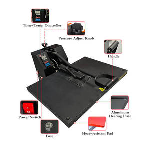 Presse à Chaleur Automatique 38x38cm pour Impression de T-shirts 110V/220V pour Petites Entreprises - Product Image 2