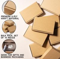 Boîtes en carton ondulé jetables personnalisées haute résistance, portables, 3 couches, qualité alimentaire, pour expédition, cadeaux et artisanat