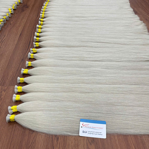 Article populaire Extensions de cheveux blondes en vrac pour femmes russes Sans perte de cheveux Sans nœuds - Product Image 2