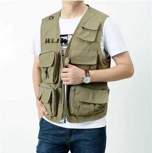 2025 para hombre Primavera Verano ropa de trabajo chaleco Cargo chaqueta sin mangas Multi bolsillo pesca al aire libre chaleco táctico para hombre - Product Image 2