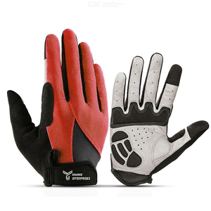 Vente en gros de gants de cyclisme en cuir véritable respirant pour le sport, protection des doigts, gants de moto - Product Image 4