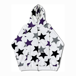 Sudaderas con capucha con cremallera para hombre de cara completa de lana de algodón personalizadas, sudaderas con capucha estampadas elegantes cómodas gruesas unisex, ropa de calle de gran tamaño - Product Image 2