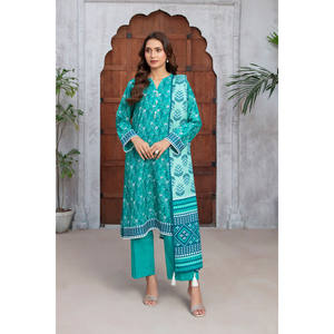 ชุดสูทคัตตาร์พิมพ์ลาย 3 ชิ้นสำหรับผู้หญิง พร้อมผ้าคลุมไหล่แบบซารี รุ่น WNS-52045 - Product Image 2