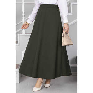 กระโปรงพลีทสีกากี Mevlana ผ้าสแปนเด็กซ์ระบายอากาศได้ดี พิมพ์ลายดิจิตอลปักลาย  ทรงเอ็มไพร์  ตกแต่งโลโก้ที่เอว - Product Image 2