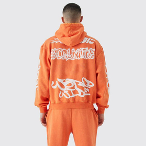 Ensemble de survêtement pour homme en coton écologique, imprimé à l'écran, tenue tendance, ensemble de jogging pour homme - Product Image 3