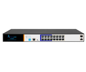 Commutateur PoE géré EXTRALINK ARES 16 ports avec écran LCD, 2 ports combo 10/100/1000 Mbps, réseau Full-Duplex, électronique - Product Image 1