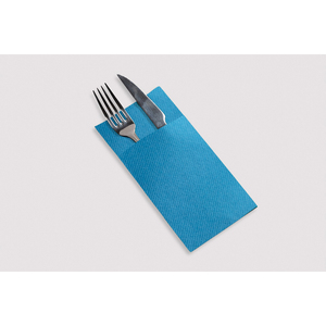 Serviettes de table Kanguro en tissu non tissé turquoise 40x40cm, ultra douces et absorbantes, 480 pièces, B2B - Product Image 1