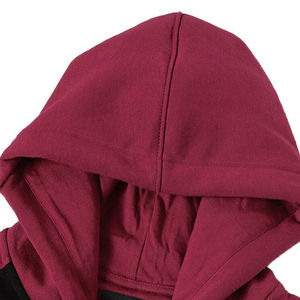 Algodón French Terry Patchwork Bolsillos Estilo Casual Cordón Sudaderas con capucha Cremallera Hombres Imprimir Sudadera con capucha - Product Image 6