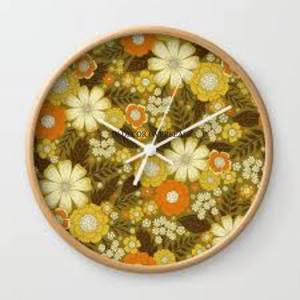 Retrato de la naturaleza Hermoso diseñador Aspecto atractivo Alta calidad estándar Hecho de madera Forma redonda Reloj de pared decorativo para el hogar - Product Image 3