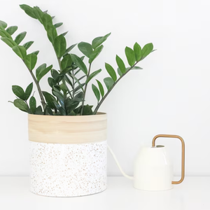 Vente en gros du Vietnam Pot de jardinière en bambou moucheté or blanc lisse et mat au design minimaliste pour la maison et le jardin - Product Image 5