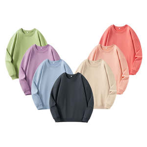Sweatshirts pour hommes grande taille 100% coton respirant et léger Teint uni avec tissage tricoté Faible MOQ - Product Image 1
