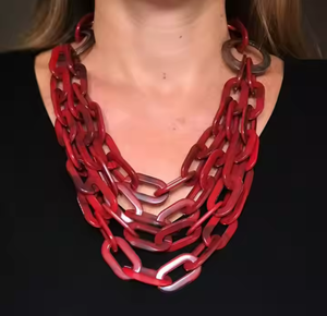 Collier en résine à pois scintillants élégants faits à la main Style ange pour les vêtements de plage et les cadeaux - Product Image 3