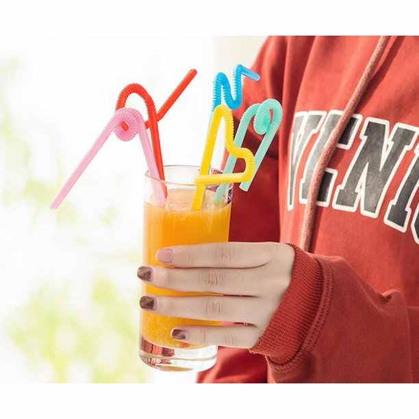 Artist Bendable Plastic PP Drinking Straw Juice Cocktail Creative Straw Multi Color Super Flexible Drinking Beverage Straws