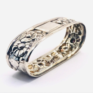 Qualité fine vente en gros usine vente directe serviette en métal finition argentée anneau de forme ovale pour la fête de noël et la table de mariage - Product Image 1