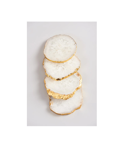 Good Quality Tableware Accessories Agate <b>Coaster</b> With <b>Gold</b> Electroplated Agate Slice at Wholesale Price with Premium Quality - Product Image 5