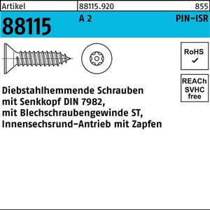Tornillos Antirrobo R 88115 Seko ISR Pin 3.5 X 16 a 2 Paquete de 100 - Product Image 1