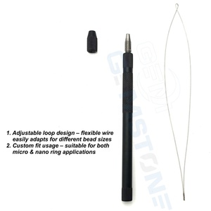 Professional Stainless Steel Hair <b>Extension</b> Pulling Loop Tool for Micro Nano <b>Beads</b> Installation – Double Wire Threader Tool - Product Image 5