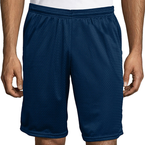 Pantalones cortos de malla con logotipo personalizado para hombre, pantalones cortos de talla grande, transpirables, de secado rápido, sólidos, servicio OEM al por mayor, pantalones cortos informales de talla grande personalizados - Product Image 4
