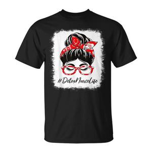T-shirt noir à col rond avec motif graphique Detox Nurse Life pour infirmières, vêtements de travail - Product Image 1