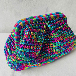 กระเป๋าถือเมทัลลิกสุดฮอตของผู้หญิงคอลเลคชั่นฤดูร้อน2025เครื่องประดับงานปักหลากสีหลายขนาด - Product Image 6