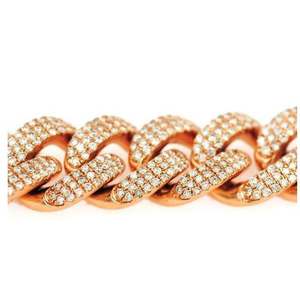 DVNCI Bracelet chaîne à maillons cubains pour hommes 10mm 18K or pavé de diamants de qualité supérieure Bijoux de luxe pour hommes - Product Image 3