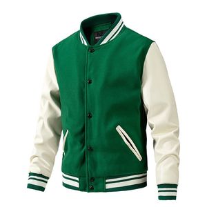 Unisex Custom Varsity Bomber <b>Jacket</b>, <b>Retro</b> High School Baseball <b>Jacket</b> with Snap Button Front - Product Image 1