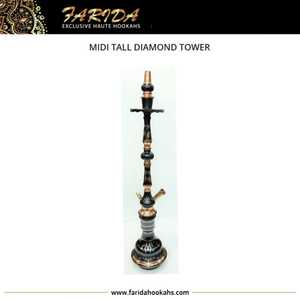 Venta al por mayor de lujo de estilo egipcio de tamaño mediano Shisha Hookahs laca árabe café fumar torre de cristal de latón conjunto grabado a mano - Product Image 5